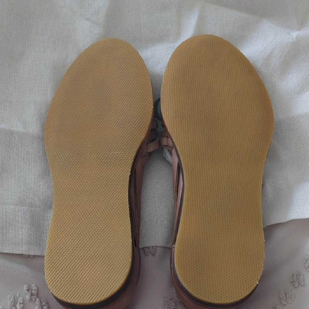 Nisolo Tan Woven Leather Flats